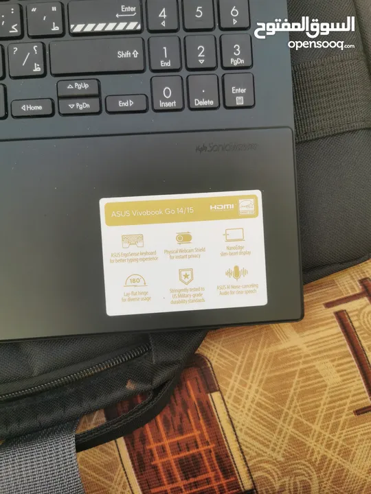 لابتوب ايسوس فيفوبوك جو 14/15 ASUS Vivobook Go معاه كرتون استعمال خفيف جهاز ممتاز ونظيف