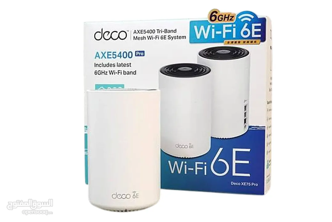 TP-Link Deco XE75 AXE5400 Whole Home Mesh Wi-Fi 6E System, Tri-Band Wi-Fi