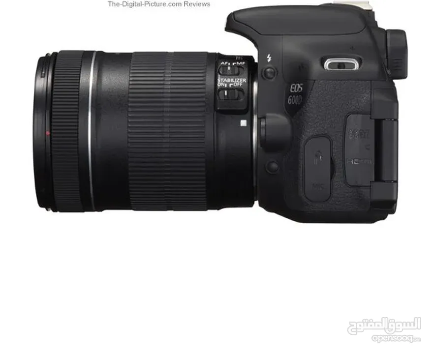 كاميرة Canon 600d مع عدسة 58mm ومع البطارية وشاحن والشنطة   مستعملة استعمال خفيف