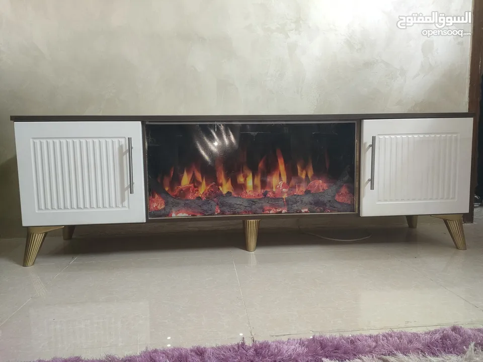 طاولة شاشة +خزانة أحذية +طاولة مجلس+اربع قطع جانبية