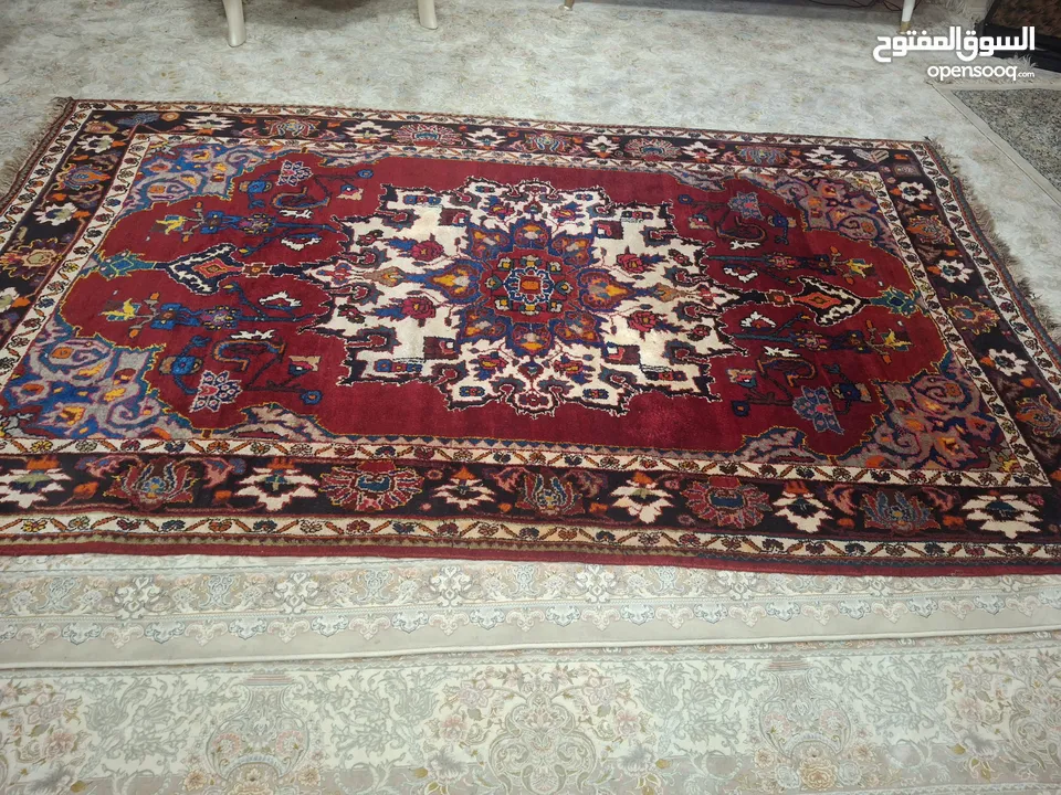 Qashghai and Vanda tribe inheritance, A natural woolen antique carpet