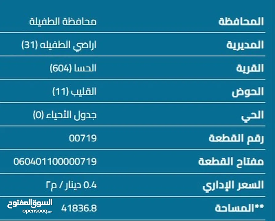 أرض للبيع على شارع عمان العقبة باقل سعر بالسوق  استثماري مميز بمساحة 41863م تصلح لكازية أو استراحة
