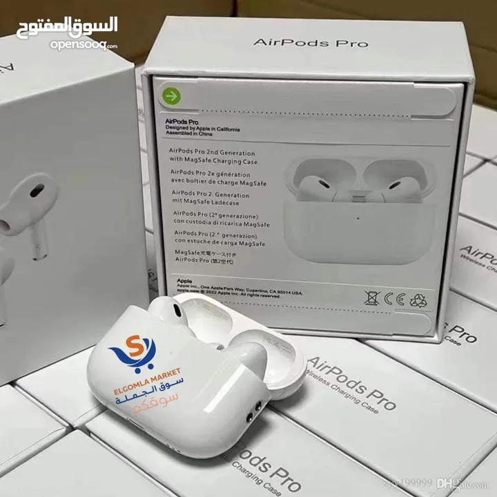 النسخة الأمريكى   سريل على العلبة ونفس السريل محفور على البوكس و كل فردة من السماعاتAirpods pro2 USA