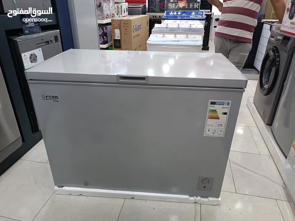 عرض نااار على فريزر بطح جرين هوم 200 لتر مع سله و 300 لتر سلفر بسعر حرق