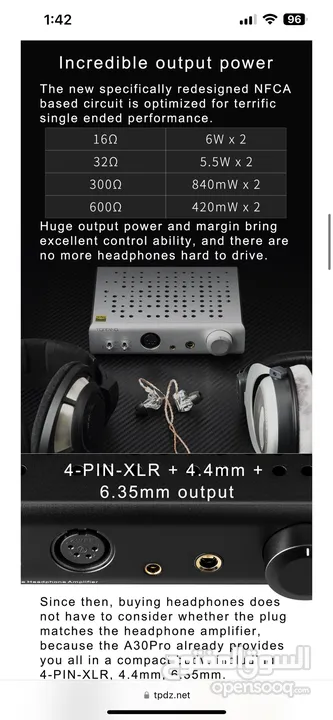 مكبر صوت السماعه الجهاز A30Pro Desktop Headphone Amplifier