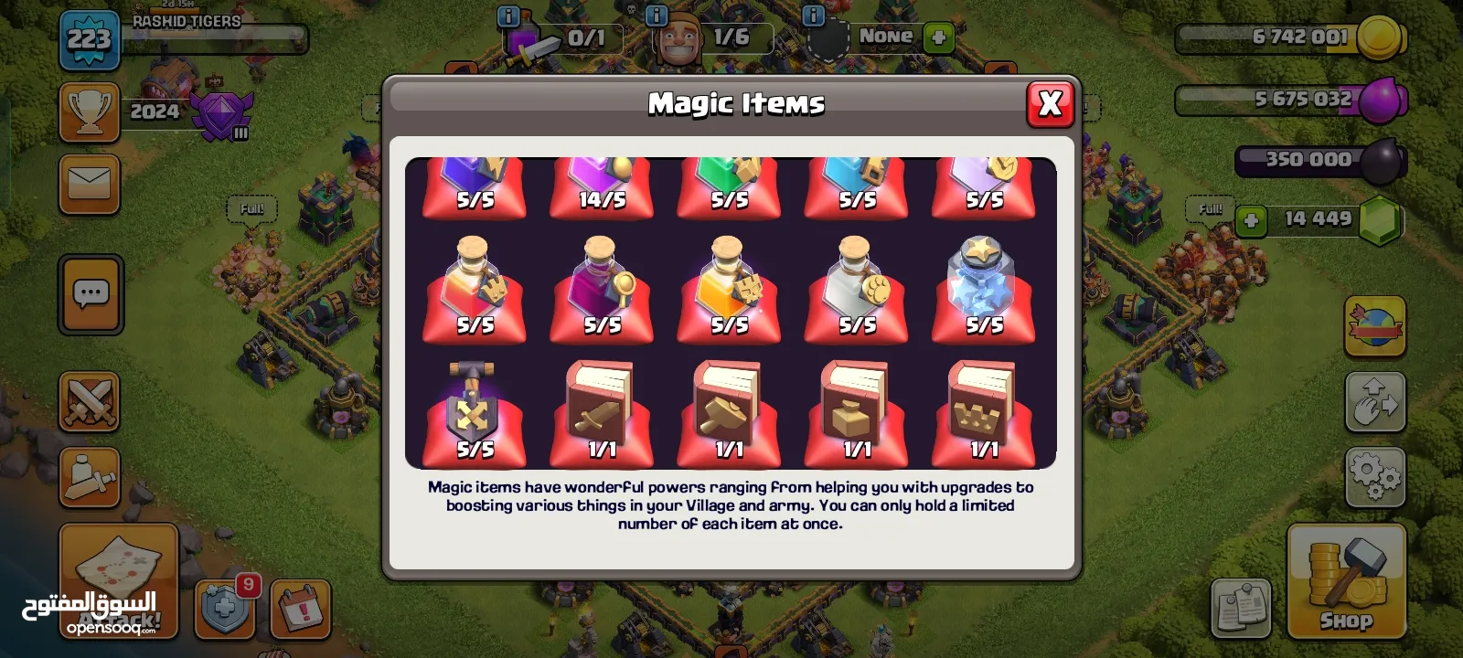 clach of clans th14 max for sale