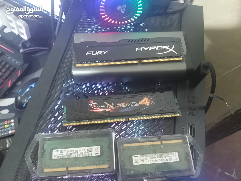 رامات ddr3  لابتوب و بي سي جيمينج و ddr4 بي سي  جيمينج التفاصيل الباقية بالوصف