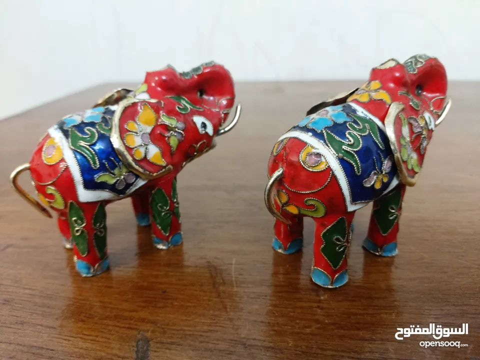 An old cloisonné elephant