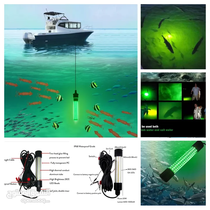 مصباح "غطاس" لصيد السمك ليلا وجذبها للقارب ..