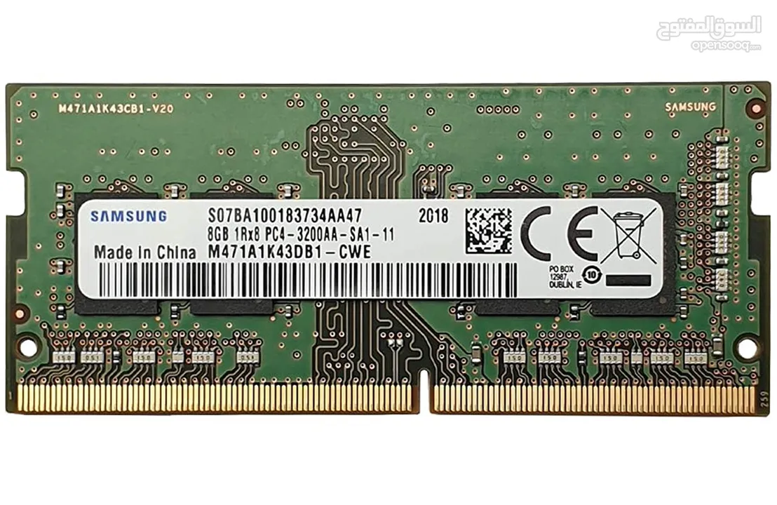 8GB DDR4 3200MHz  1.2V 1Rx8 260-Pin SODIMM Laptop RAM Memory Module M471A1K43DB1-CWE