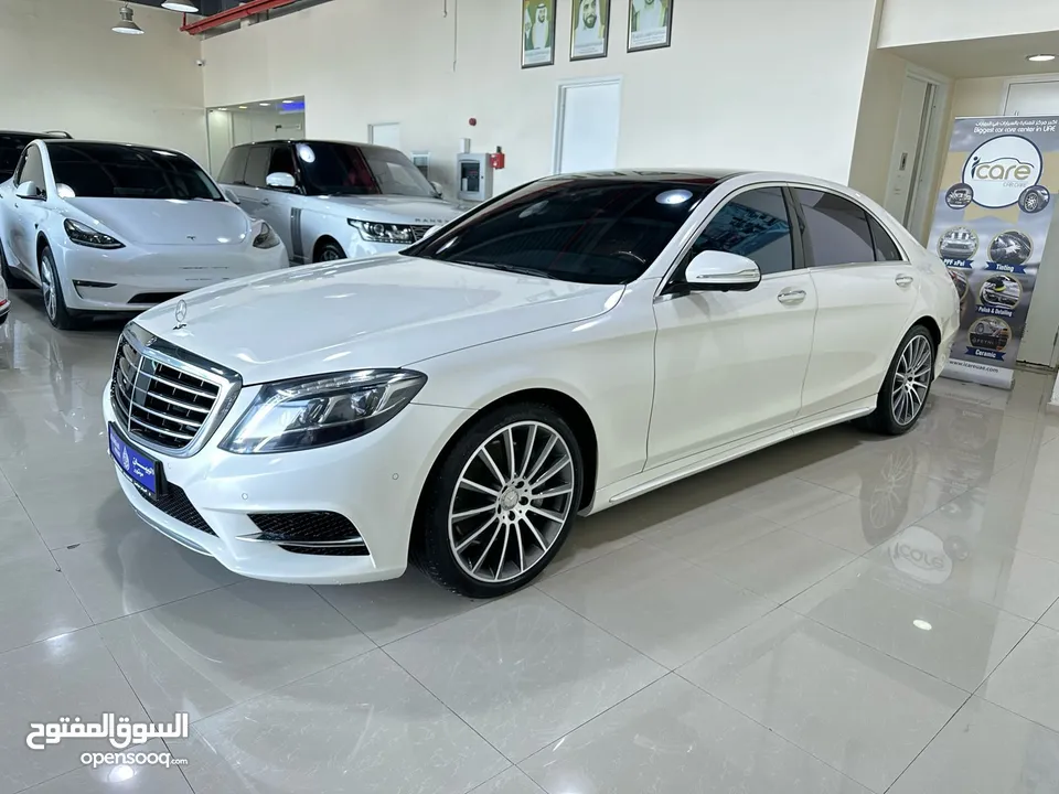 مرسيدس S500 ابيض داخل اسبرسو 5 فصوص خليجي