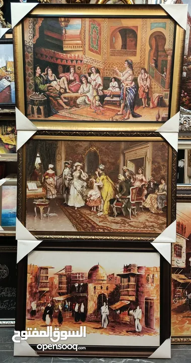 براويز وتعليقات وحائط بأقل الاسعار لوحات رسم مرايا غرف سفرة وصالونات وجلوس وأدوات المنزلية يدويا