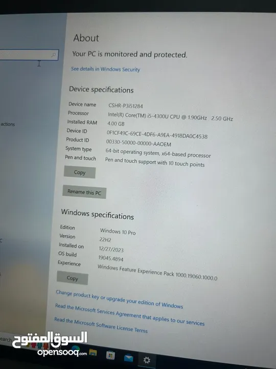 Microsoft Surface Pro 4 Laptop in good condition لابتوب مايكروسوفت سيرفس برو 4