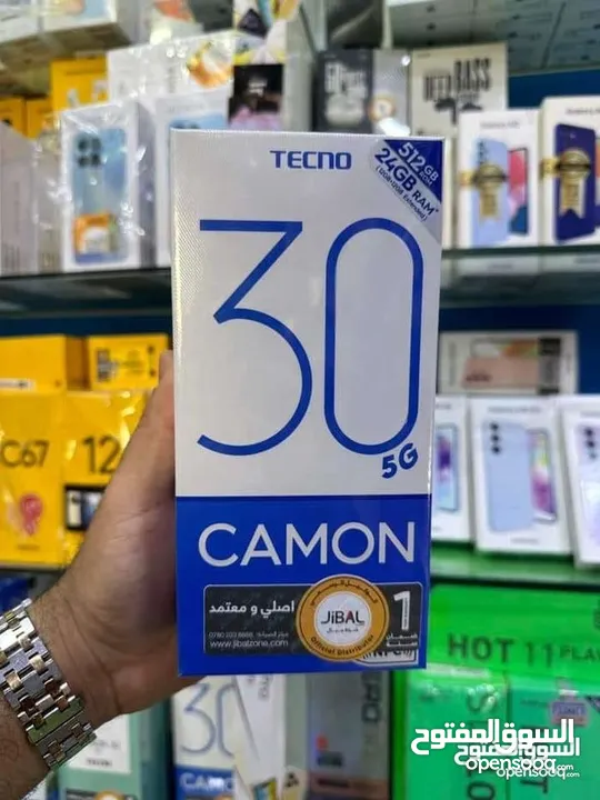 تكنو CAMON 30 5g جديد كفالة الوكيل الرسمي في الاردن بسعر مميز