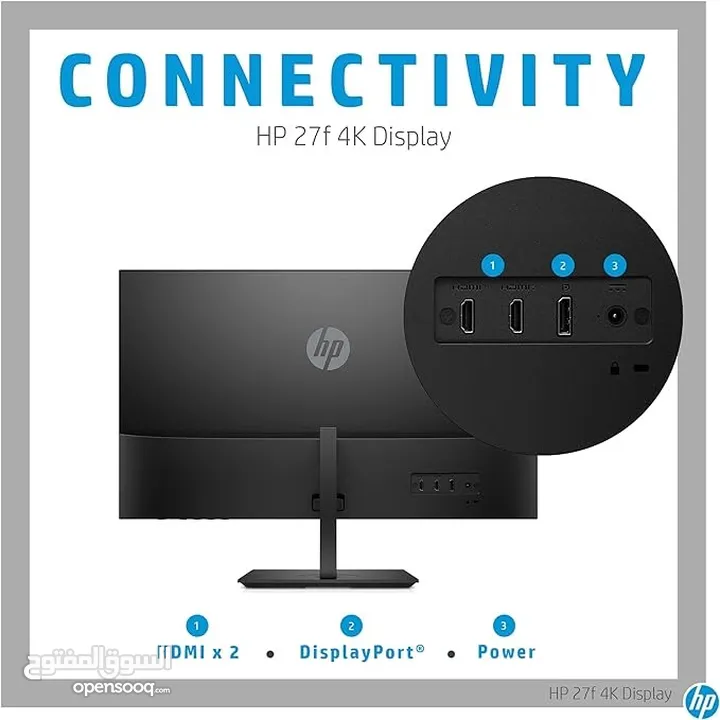 شاشة HP دقة الوضوح 4K شبه جديد بسعر عرطة
