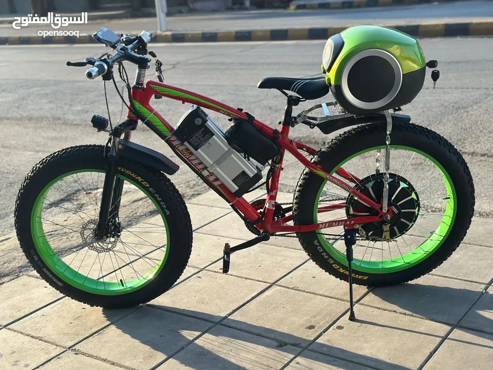 بسكليت كهربائي مستعمل بشكل الوكالة لون البسكليت ازرق مثل آخر صورة