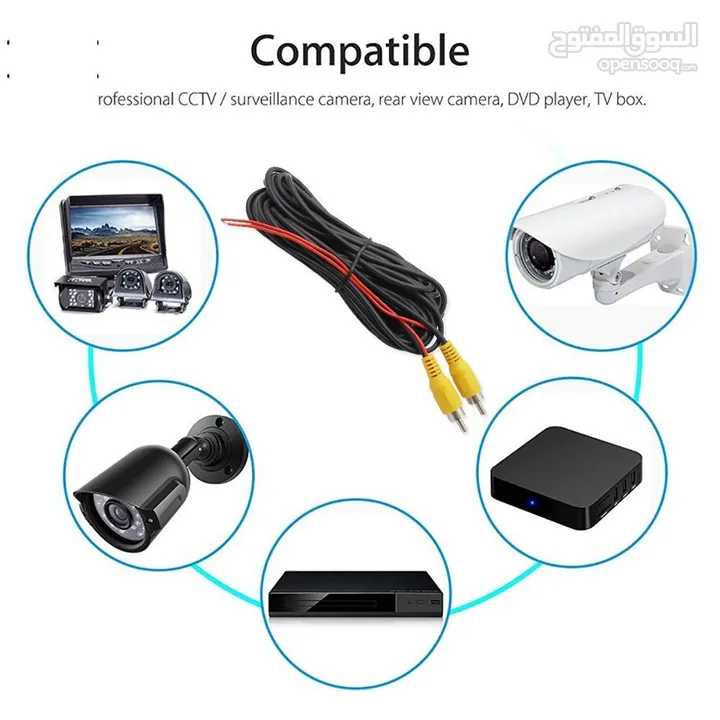 Power Cable (1m), Video Cable (6m) - 10 JD