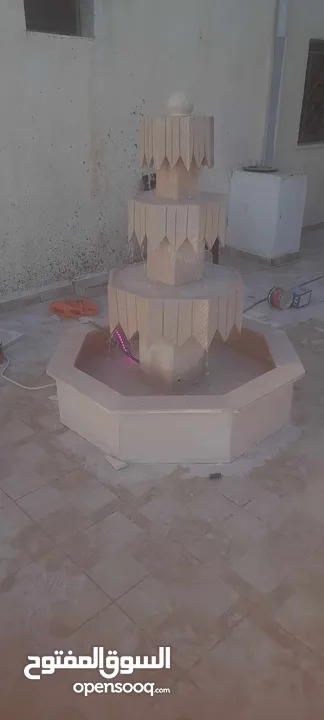 نوافير وشلالات وبابكيو حواض زريعه جميع انواع الحجر البناء والديكورات