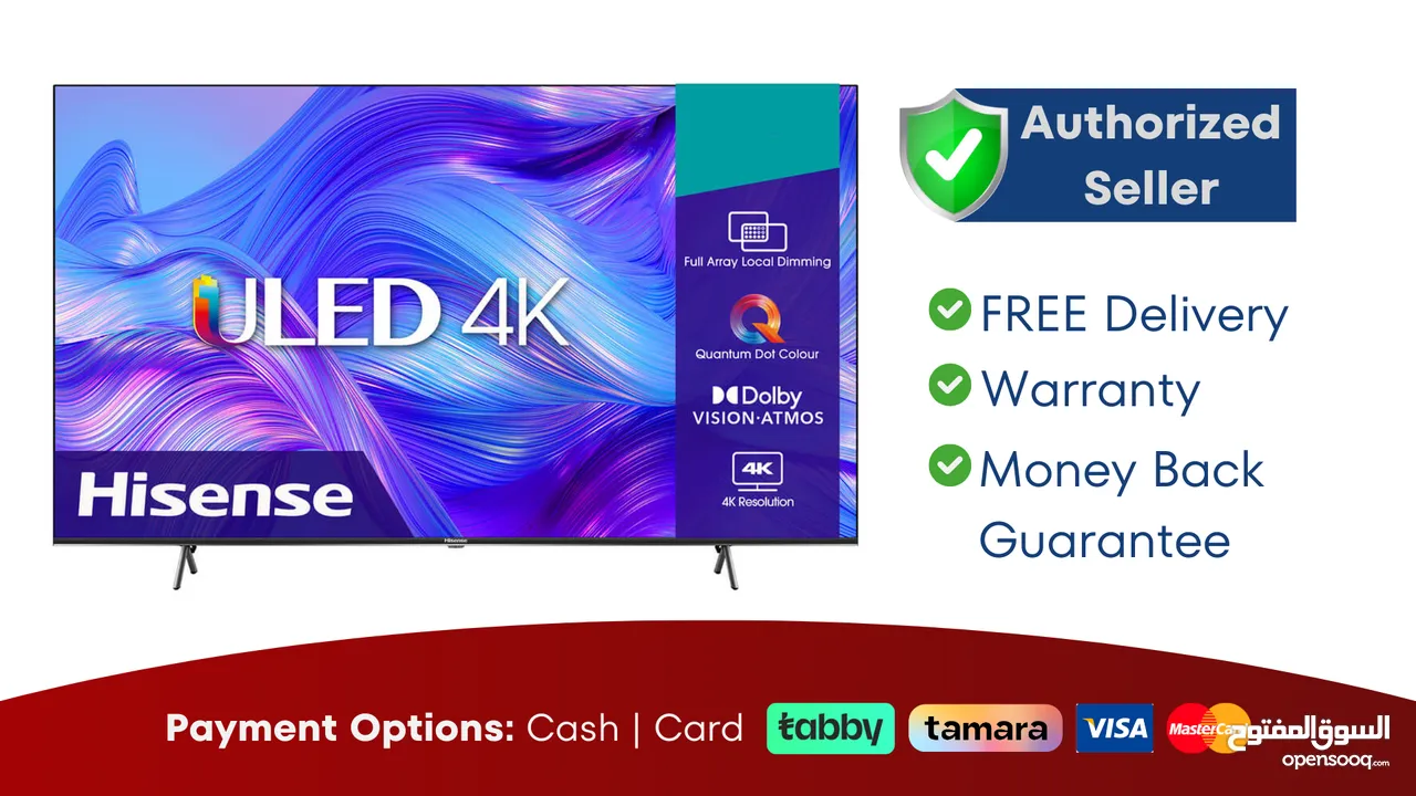 Hisense 55 inch Smart ULED TV - 4K - New - Warranty - FREE Delivery - 43 50 65 75 85