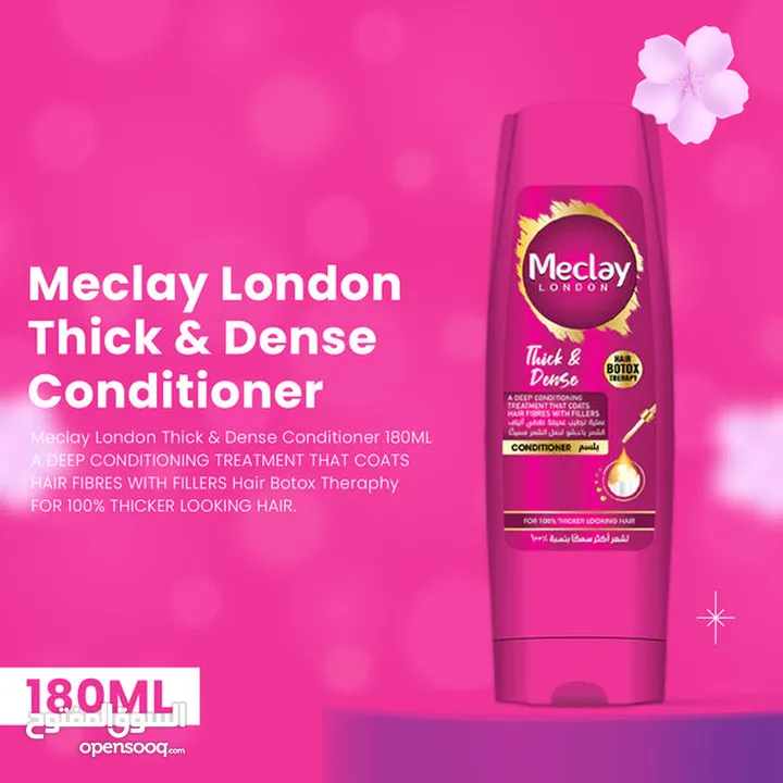 Meclay London Thick & Dense Shampoo 660ML with conditioner 180ml pair box.