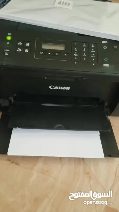 طابعة canon ملونة مع سكانر وفاكس ومعبالها حبر بس 130 شيقل