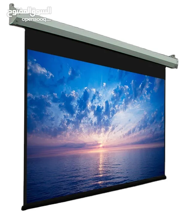 شاشةعرض بروجيكتر بمقاسات مختلفة يدوي او كهربائي او ترايبود Manual or Automatic Projector Screen