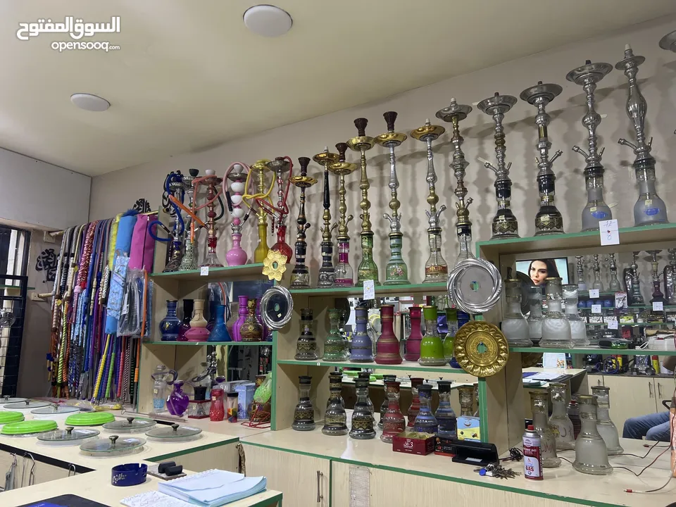 بضاعة محل اراجيل كاملة للبيع بسعرها