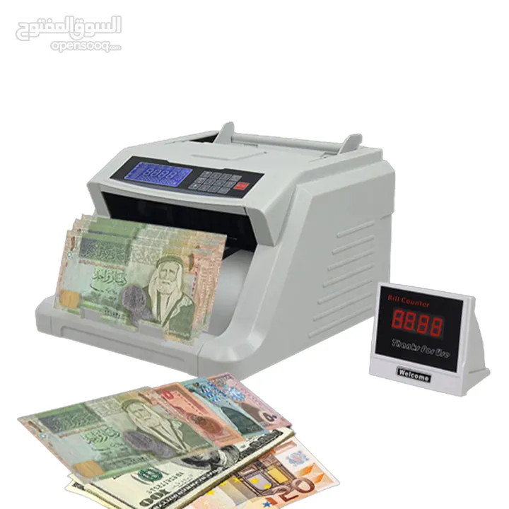 الة عد النقود الورقية موديل 6600 الأحدث في كشف تزوير أوراق النقود شاشة كبيرة ميزة تجميع قيمة الاوراق