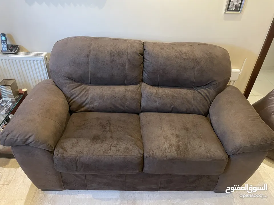 Nabuk Fabric Sofa Set (3 piece)