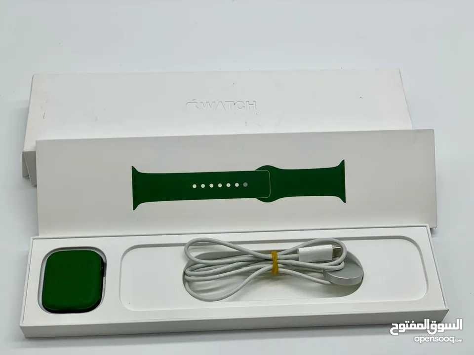 Apple Watch Series 7 (GPS, 45mm) Green Aluminum Case with Clover Sport Band