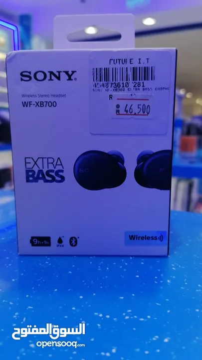 sony wf-xb700 wireless stereo headset extra bassسماعة رأس ستيريو لاسلكية WF-XB700 من سوني، صوت جهي