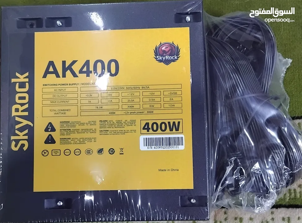 باور سبلاي مزود طاقه جيمنج لأجهزة الكومبيوتر بقدرة 400 واط SKYROCK 400W DESKTOP GAMING POWER SUPPLY