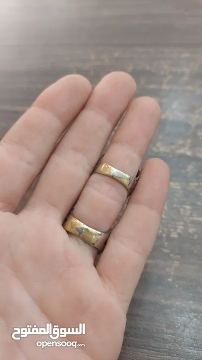 خاتمين ب40 دينار فضه مصري عيار925 مقاس17-18 خاتم حجر عقيق اصلي فحل السعر20وخاتم حجر فسفور السعر25