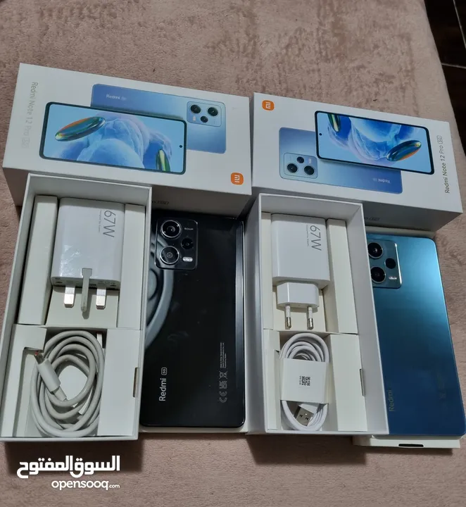 اخو الجديد شاومي Not 12 pro 5G رام 16 جيجا 256 أغراضة والكرتونه الأصلية متوفر توصيل