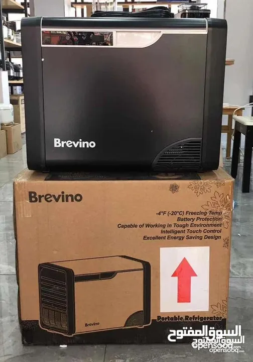 ثلاجة مبرد سعة 20 لتر للسيارة تعمل بالغاز brevino 20L portable refrigerator العرض الاقوى ولفتره محدو