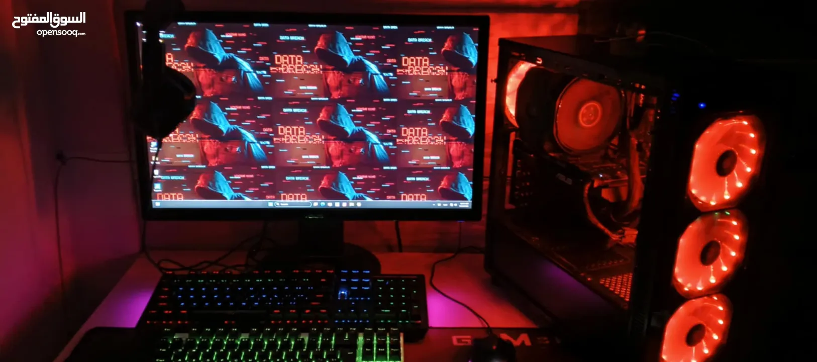 PC GAMING سعر 390قابل للتفاوض   للإستفسار على الرقم بلوصف للاعاب ببجي 120فريم بجوده عاليه