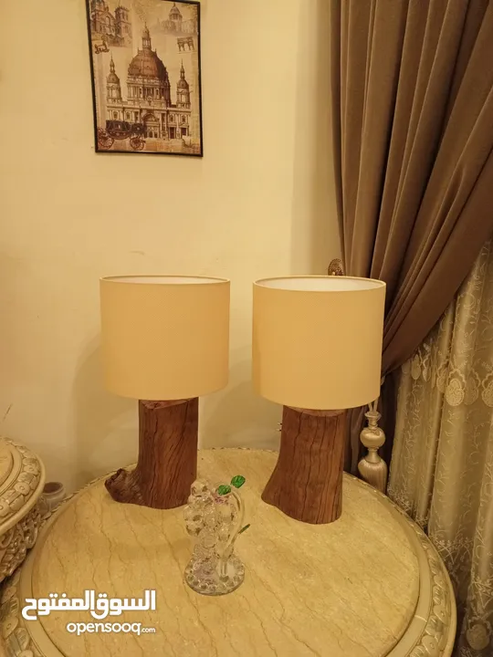 مشغولات خشبية يدوية (ترابيزات..تيبل لامب).... hand made