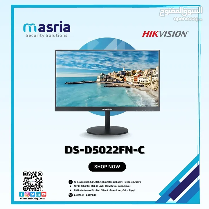 لو بتدور على شاشة احترافية للعرض بجودة عالية وسعر مناسب، يبقى Hikvision DS-D5022FN-C هي اختيارك الصح