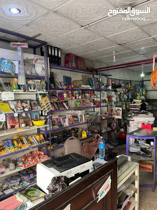 محل قرطاسية للبيع مجهز بالكامل