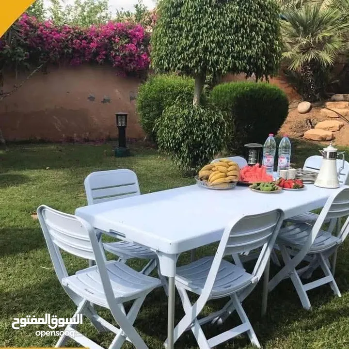 طاولة العزايم بتزبط داخلي وخارجي سعر الطاولة لحال والكرسي لحال