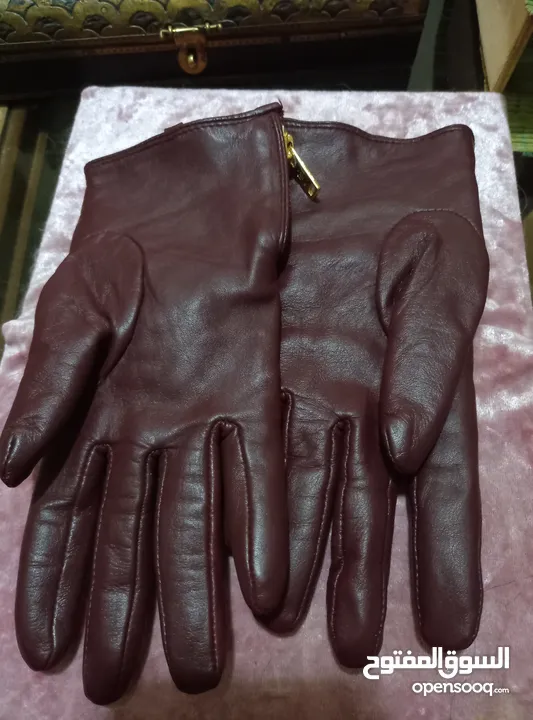 قفازات gloves جلد براند مسيمودوتي جديد دولتشي وشانيل وشواروفسكي وجيس