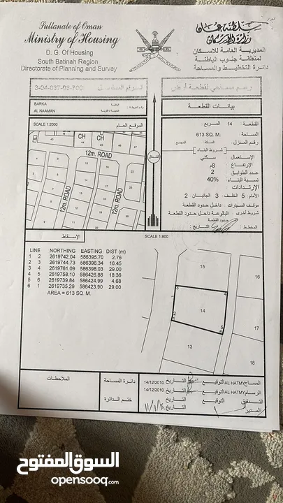 للبيع أرضين شبك في النعمان ولاية بركاء بموقع ممتاز