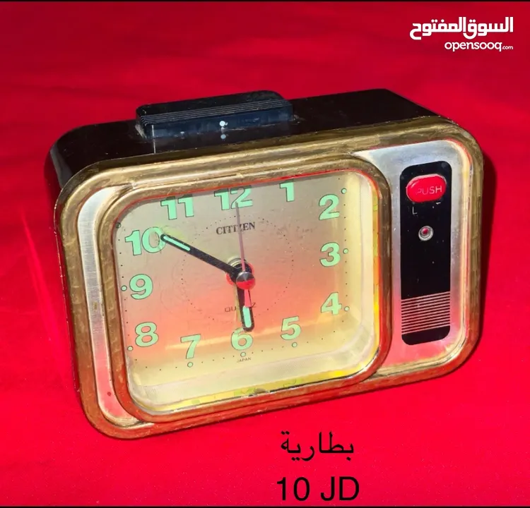 ساعات منبهه قديمة. خصم 20٪؜ على الاسعار الموجودة على الصور والتفاصيل في الوصف.