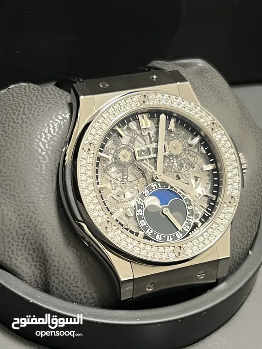 Hublot aerofusion moonphase skeleton diamonds