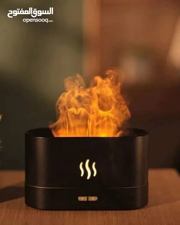 وفرنالكم مبخرة اللهب تصميم على شكل لهب الشعلة 3D  شبه الحقيقي تعمل على وصلة شحن(مُرفقه)