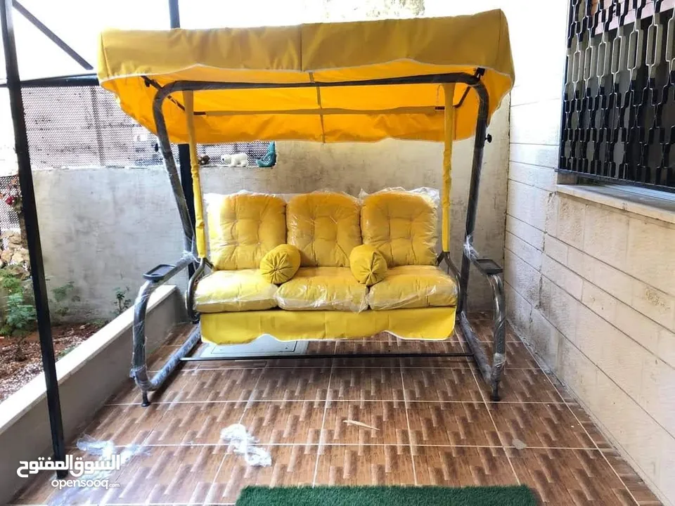 مراجيح ثلاثية ورباعيه وثنائيه  واطقم رتان  وكرسي هزاز وكل مستلزمات الحدائق والمزارع والمنازل