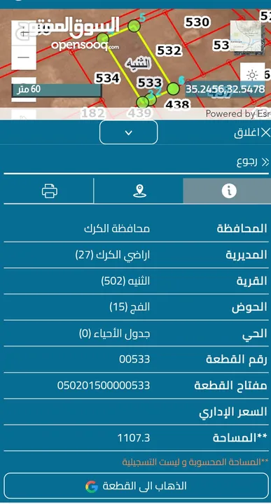 ارض للبيع الثنية