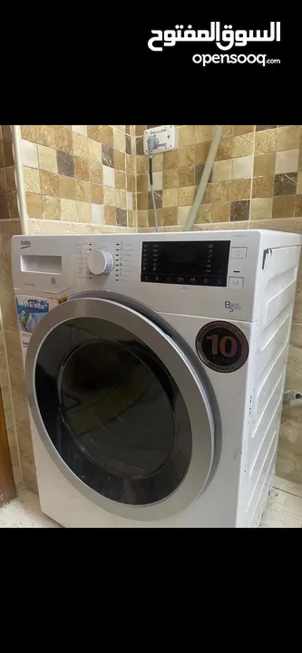 غسالة ونشافة بيكو اتوماتيكيه سعه 8 كغم Beko للبيع غسالة بحالة جيدة تعمل بكفاءة عالية مع تنشيف