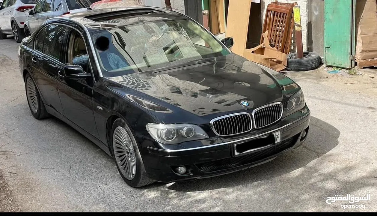 * BMW 730LI موديل 2008 لون اسود ، فرش لون بيج ، فل اضافات ، فتحة سقف، جنوط مغانيسيوم ، بلوتوث،