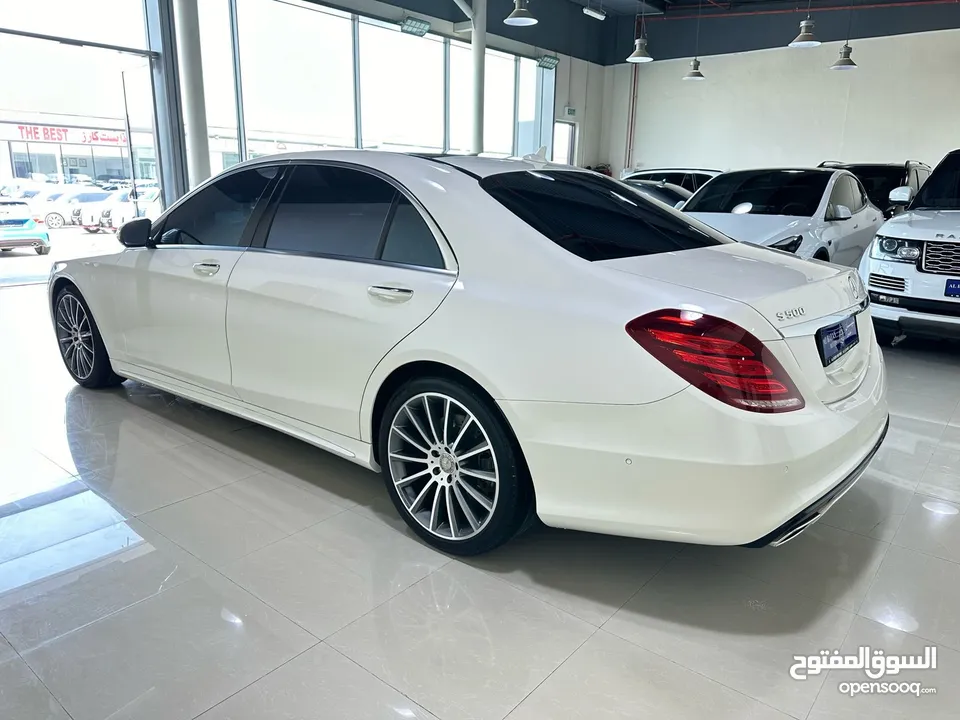 مرسيدس S500 ابيض داخل اسبرسو 5 فصوص خليجي